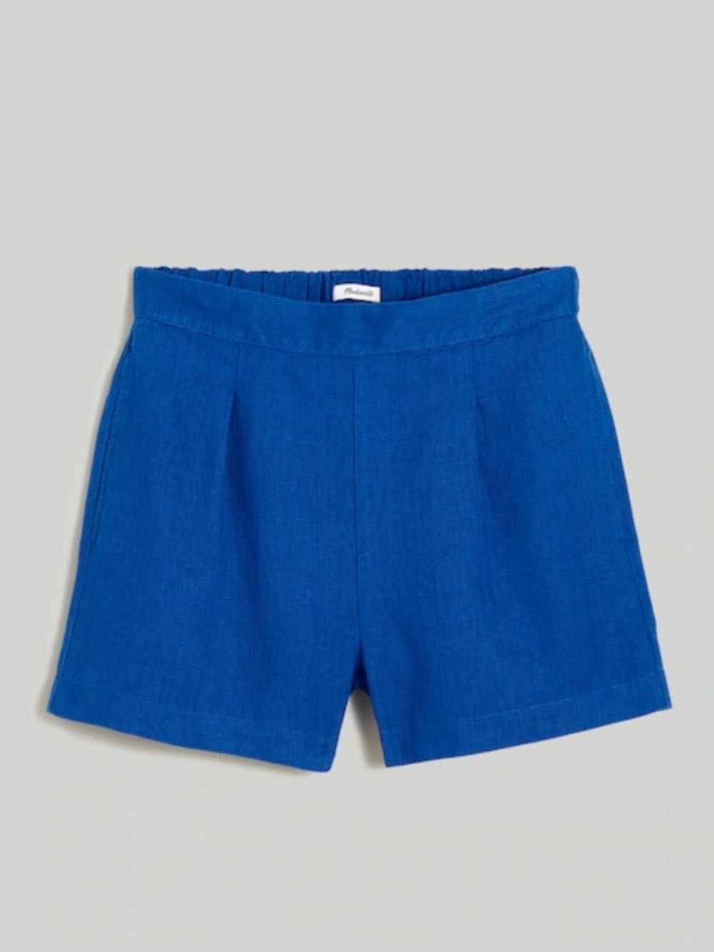 Madewell Cobalt Blue Pull-On Shorts in 100% Linen